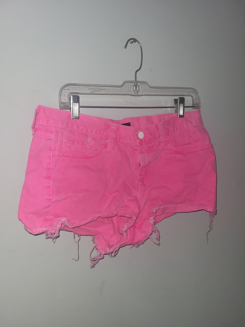 J Brand Bright Pink Women's Distressed Denim Shorts Size 29